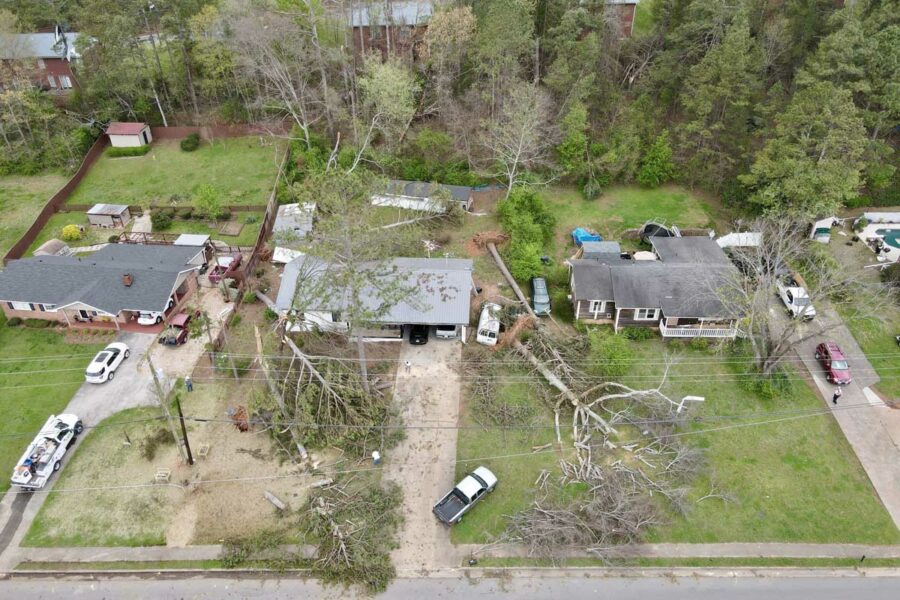 neighborhood-in-need-of-wind damage-repair-in-Texas